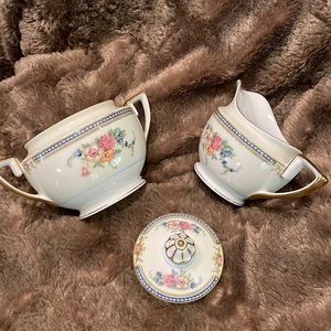 Noritake-vintage sugar and creamer